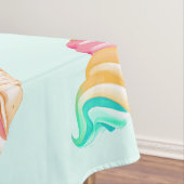 Eenvoudig Modern Rainbow ijs verjaardagsfeestje Tafelkleed (Voorbeeld)