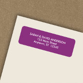 Eenvoudig Modern Raspberry Return Adres Label