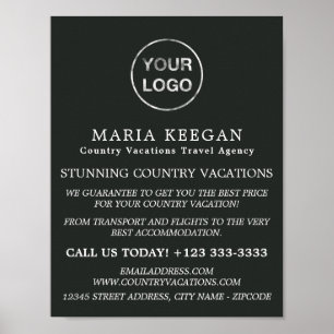 Eenvoudig & modern reisbureau Adverteren Poster