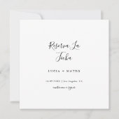 Eenvoudig Modern Reserva La Fecha | Spaans zwart Save The Date (Voorkant)