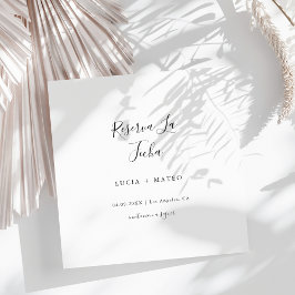 Eenvoudig Modern Reserva La Fecha | Spaans zwart Save The Date