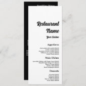 Eenvoudig & Modern, Restaurant Slimline Menu (Voorkant / Achterkant)