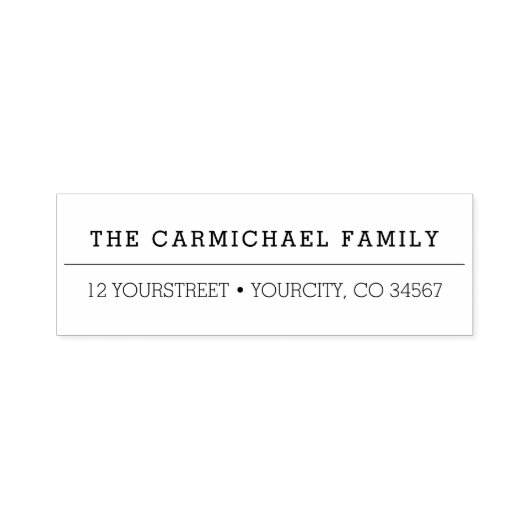 Eenvoudig modern retour adres zelf-inkt stempel (Design)