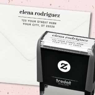 Eenvoudig modern retour adres Zelfinkkend stempel