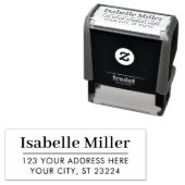 Eenvoudig modern retouradres Creëer van uw eigen Zelfinktende Stempel (In situ)