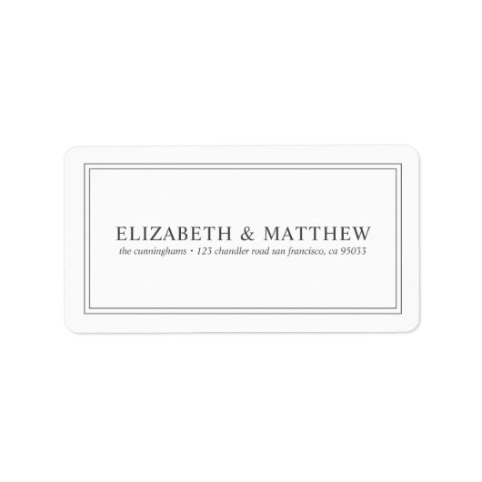 Eenvoudig modern retouradres etiket (Voorkant)