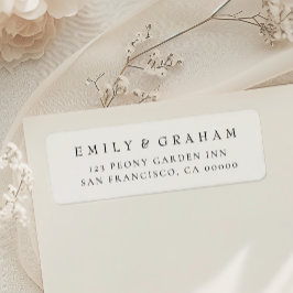 Eenvoudig modern retouradres etiket