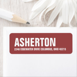 Eenvoudig modern retouradres etiket