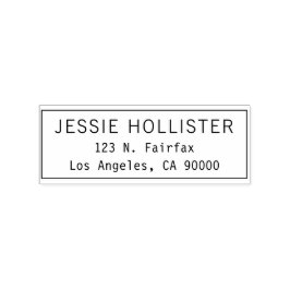 Eenvoudig modern retouradres rubberstempel