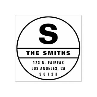 Eenvoudig modern retouradres rubberstempel