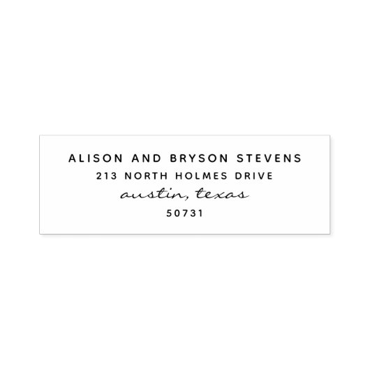 Eenvoudig modern retouradres, zelfversterkende ste  zelfinktende stempel (Design)