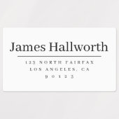 Eenvoudig modern retouradres zwart-wit labels (Design 2)