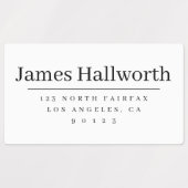 Eenvoudig modern retouradres zwart-wit labels (Design 1)