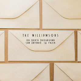 Eenvoudig modern Retro Font Family Return-adres Zelfinktende Stempel