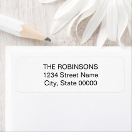 Eenvoudig modern Return Address Label
