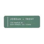 Eenvoudig modern Return Address Label (Voorkant)
