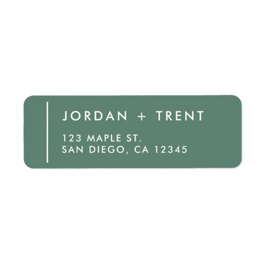 Eenvoudig modern Return Address Label (Voorkant)