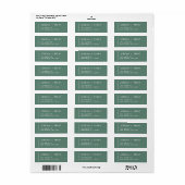 Eenvoudig modern Return Address Label (Full Sheet)