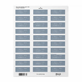 Eenvoudig modern Return Address Label (Full Sheet)