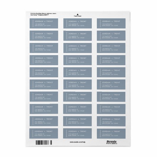 Eenvoudig modern Return Address Label (Full Sheet)