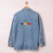 Eenvoudig Modern Roemenië Nationale Vlag Kleding Denim Jacket (Hangar)