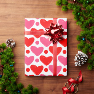 Eenvoudig modern, rood en roze papier voor het opp