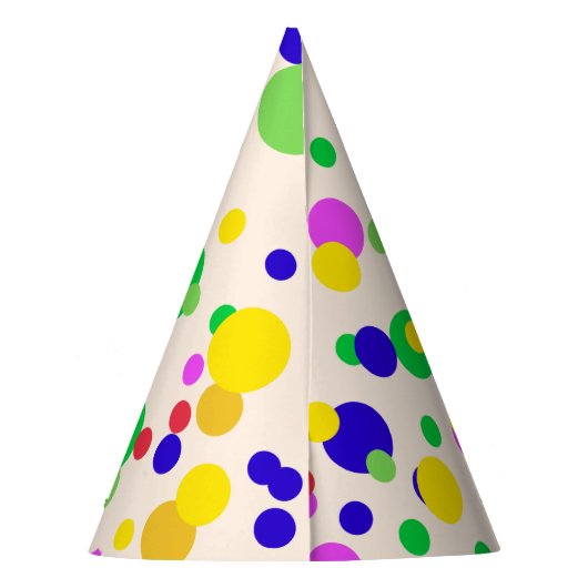 Eenvoudig Modern rood groen Polka dot verjaardagsf Feesthoedjes (Achterkant)