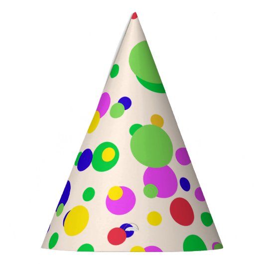 Eenvoudig Modern rood groen Polka dot verjaardagsf Feesthoedjes (Links)