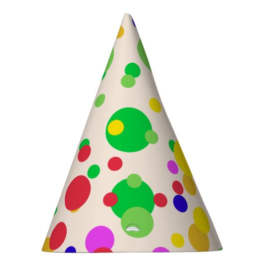 Eenvoudig Modern rood groen Polka dot verjaardagsf Feesthoedjes (Rechts)