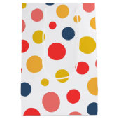 Eenvoudig Modern rood groen Polka dot verjaardagsf Medium Cadeauzakje (Achterkant)