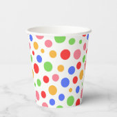 Eenvoudig Modern rood groen Polka dot verjaardagsf Papieren Bekers (Achterkant)