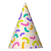 Eenvoudig Modern rood groen Sprinkle verjaardagsfe Feesthoedjes (Voorkant)