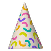 Eenvoudig Modern rood groen Sprinkle verjaardagsfe Feesthoedjes (Rechts)