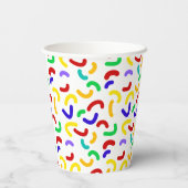 Eenvoudig Modern rood groen Sprinkle verjaardagsfe Papieren Bekers (Achterkant)