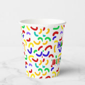 Eenvoudig Modern rood groen Sprinkle verjaardagsfe Papieren Bekers (Rechts)