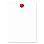 Eenvoudig modern rood harthuwelijk kaart (Achterkant)