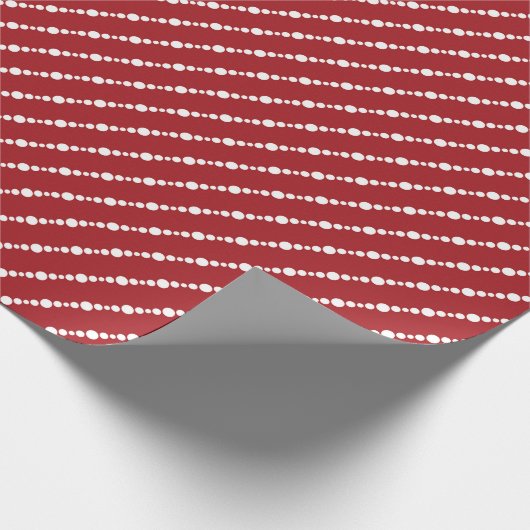 Eenvoudig modern rood kerstpatroon inpakpapier (Hoek)