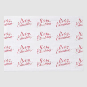 Eenvoudig Modern Rood Script Elegant Christmas Tissuepapier