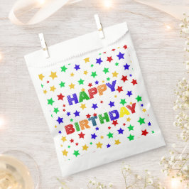 Eenvoudig Modern rood ster kleurrijk verjaardagsfe Bedankzakje