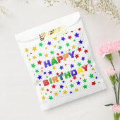 Eenvoudig Modern rood ster kleurrijk verjaardagsfe Bedankzakje (Gezegeld)