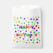 Eenvoudig Modern rood ster kleurrijk verjaardagsfe Bedankzakje (Voorkant)
