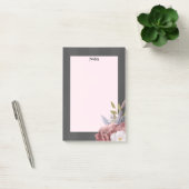 Eenvoudig modern Roos en strepen Post-it® Notes (Kantoor)