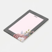 Eenvoudig modern Roos en strepen Post-it® Notes (Schuin)