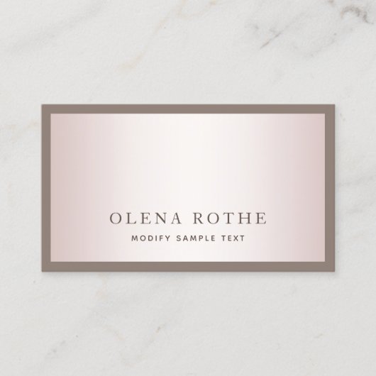 Eenvoudig, modern Roos Gold Professional - Rol C Contactkaartje (Voorkant)