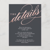 Eenvoudig modern Roos Gold Script Insert Kaarten i (Voorkant)