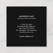 Eenvoudig Modern Roos Goud Koper Monogram Vierkante Visitekaartje (Achterkant)