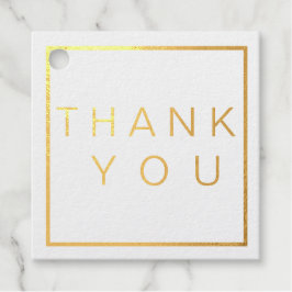 Eenvoudig Modern ROOS Gouden Grens Bruiloft RSVP Bedankjes Labels