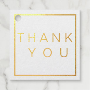 Eenvoudig Modern ROOS Gouden Grens Bruiloft RSVP Bedankjes Labels