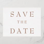 Eenvoudig Modern ROOS Gouden Grens Bruiloft RSVP Folie Uitnodiging Briefkaart (Achterkant)