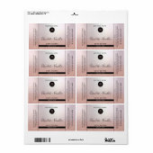 Eenvoudig modern roos goudglitter-logo etiket (Full Sheet)